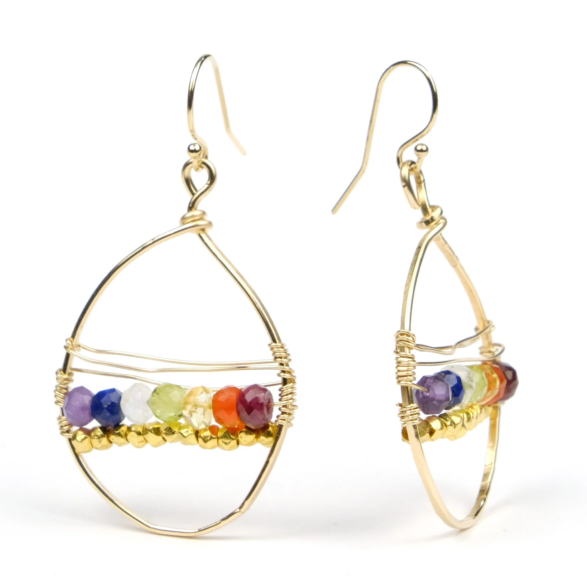 Chakra Earrings with Gold Filled French Ear Wires - Image 2