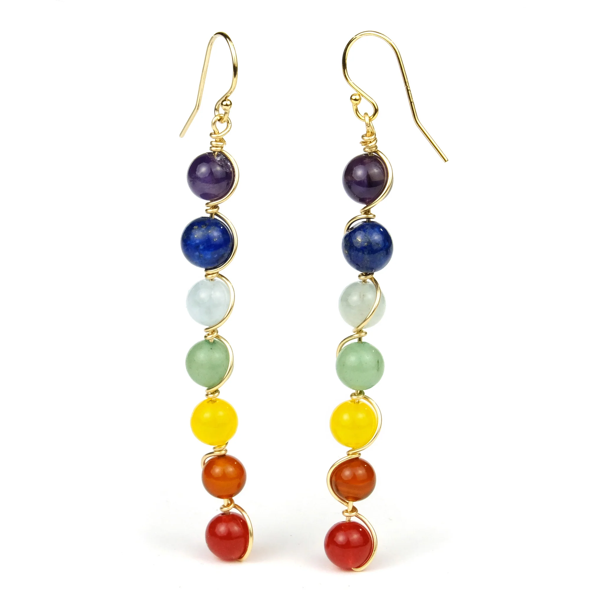 Chakra Earrings with Gold Filled French Ear Wires - Image 2