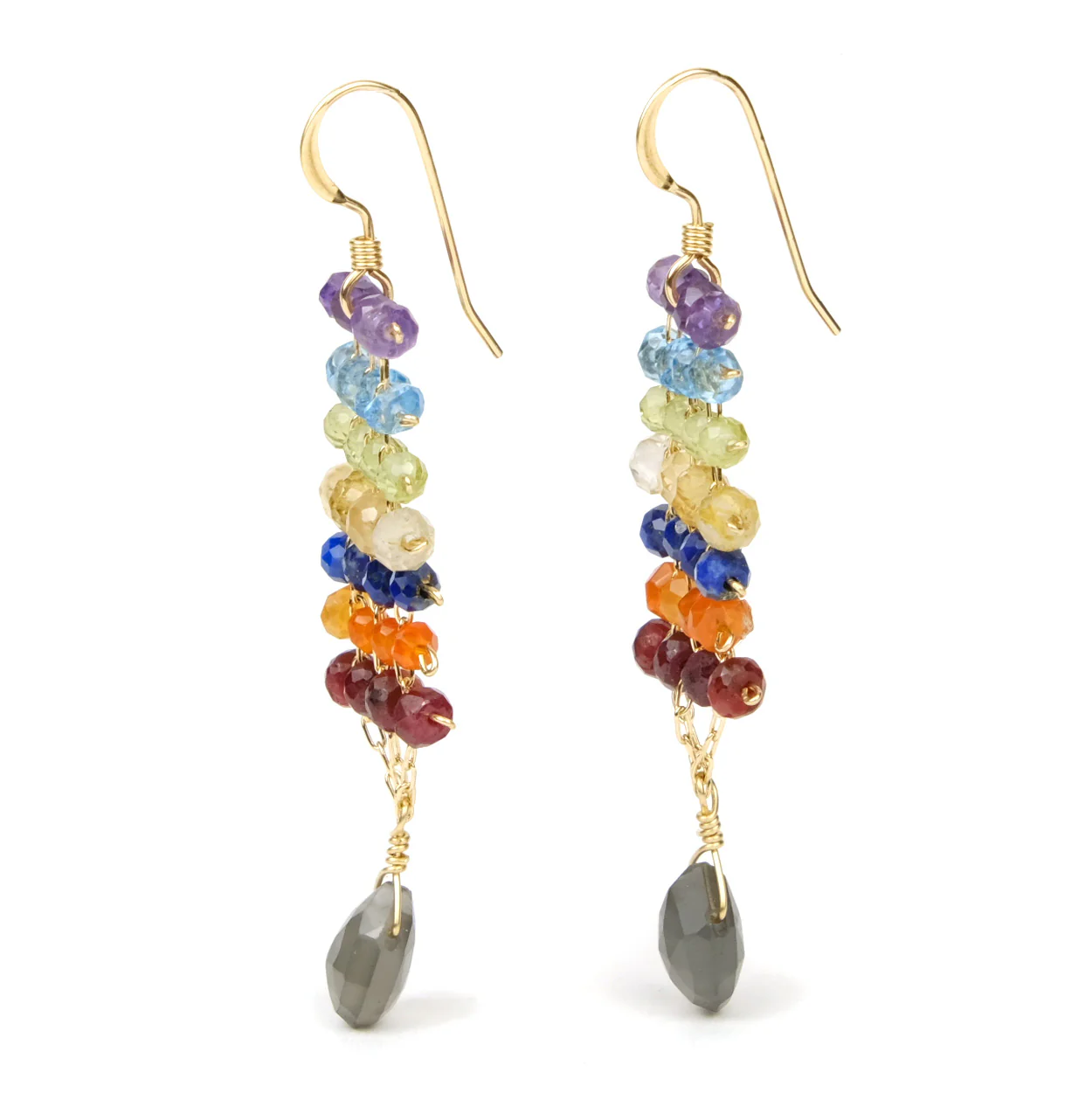 Chakra Earrings with Gold Filled French Ear Wires - Image 2