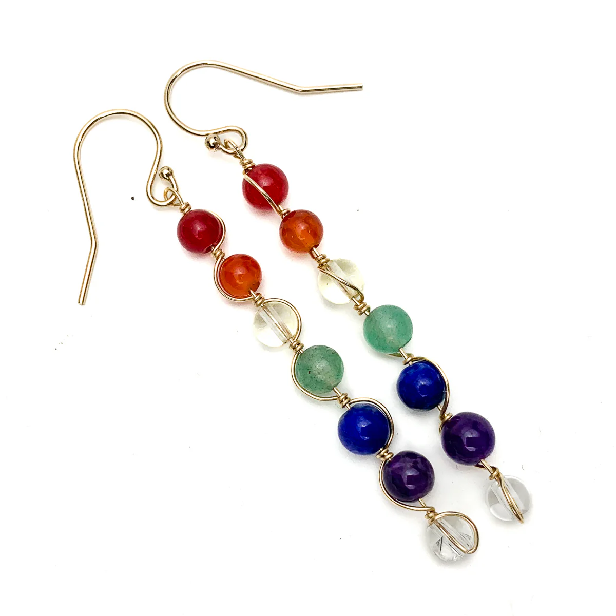 Chakra Earrings with Gold Filled French Ear Wires - Image 2