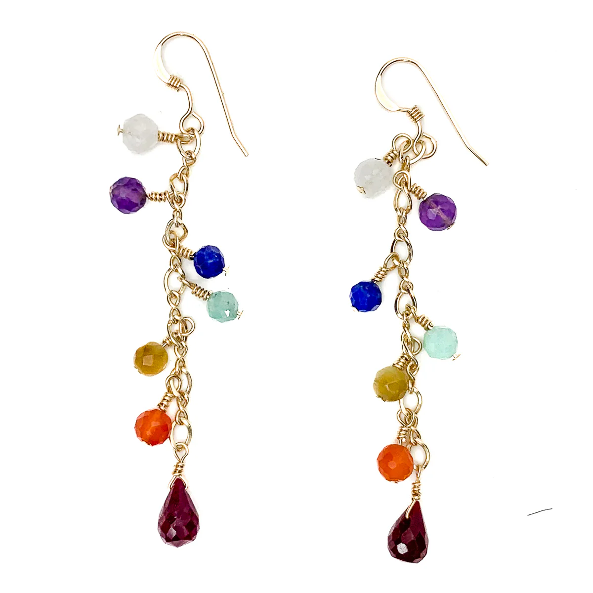 Chakra Earrings with Gold Filled French Ear Wires - Image 2
