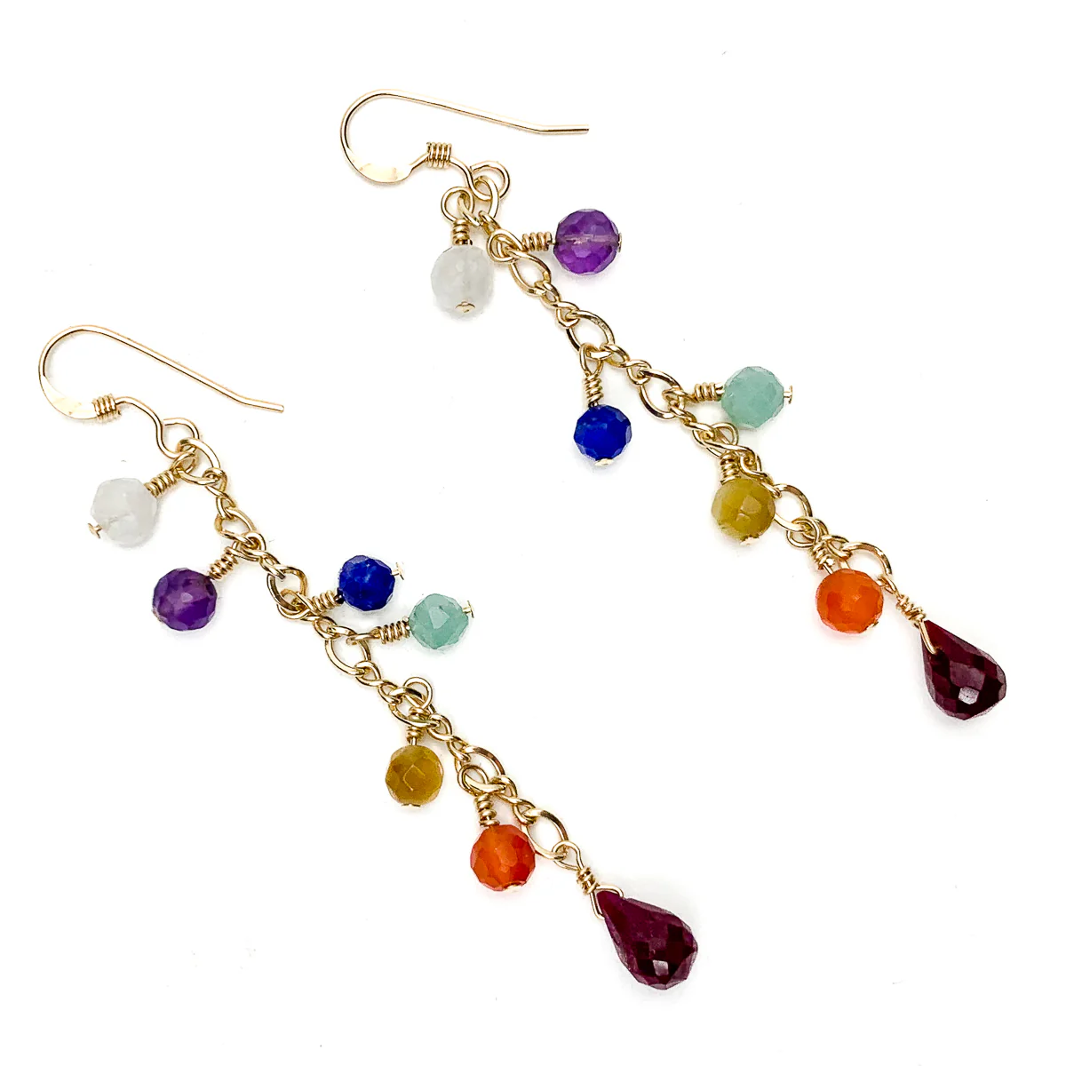 Chakra Earrings with Gold Filled French Ear Wires - Image 3
