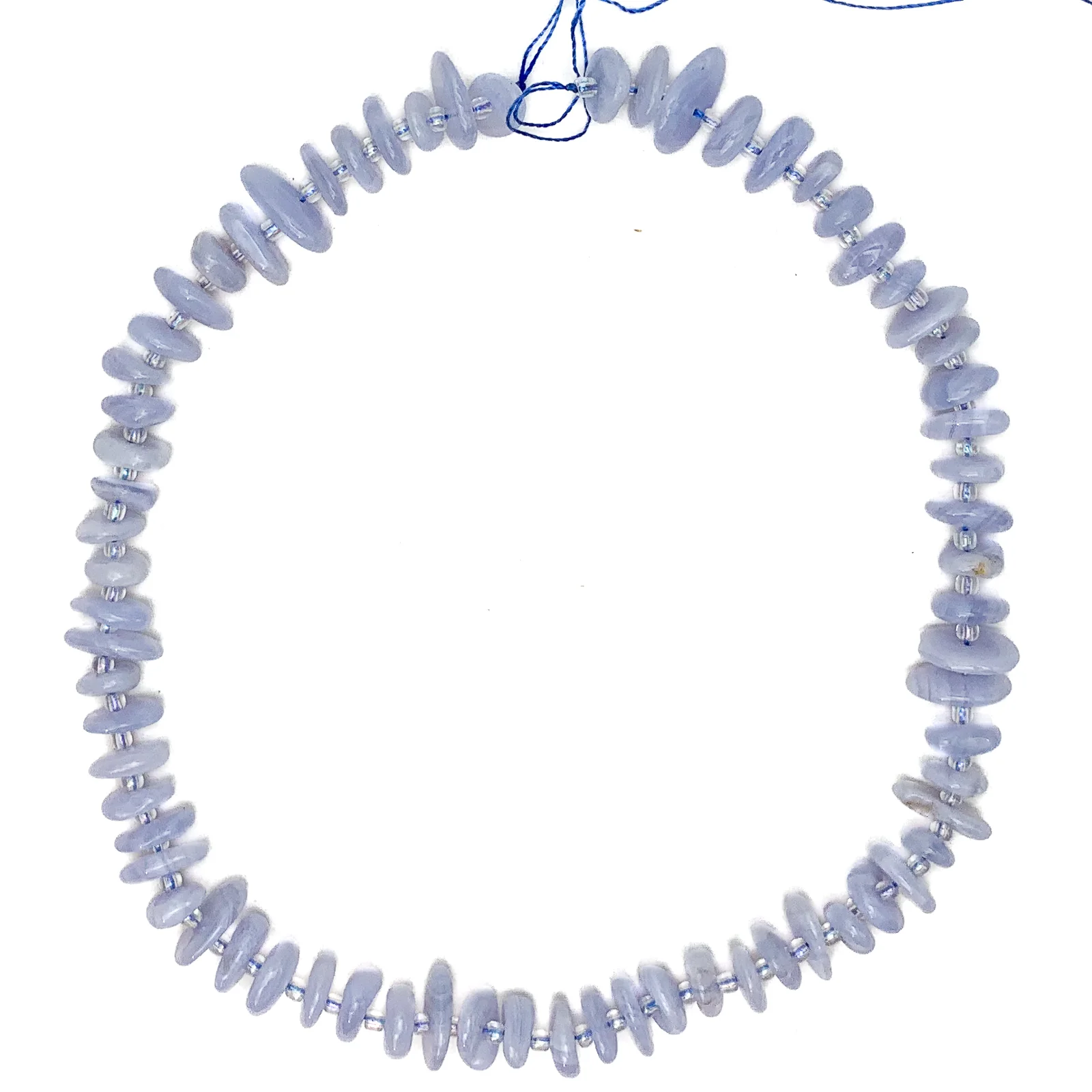 Chalcedony Blue Lace Tears Bead Strand - Image 4