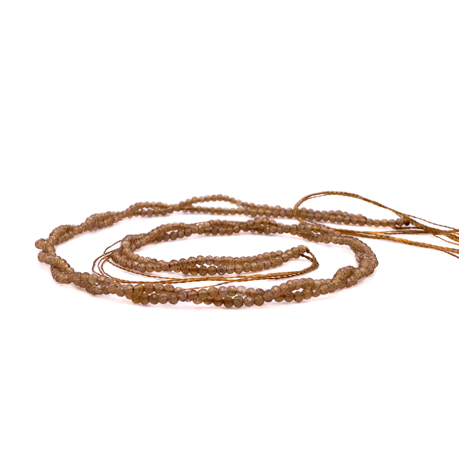 Chalcedony Whisky 2mm Faceted Rounds Bead Strand - Image 5