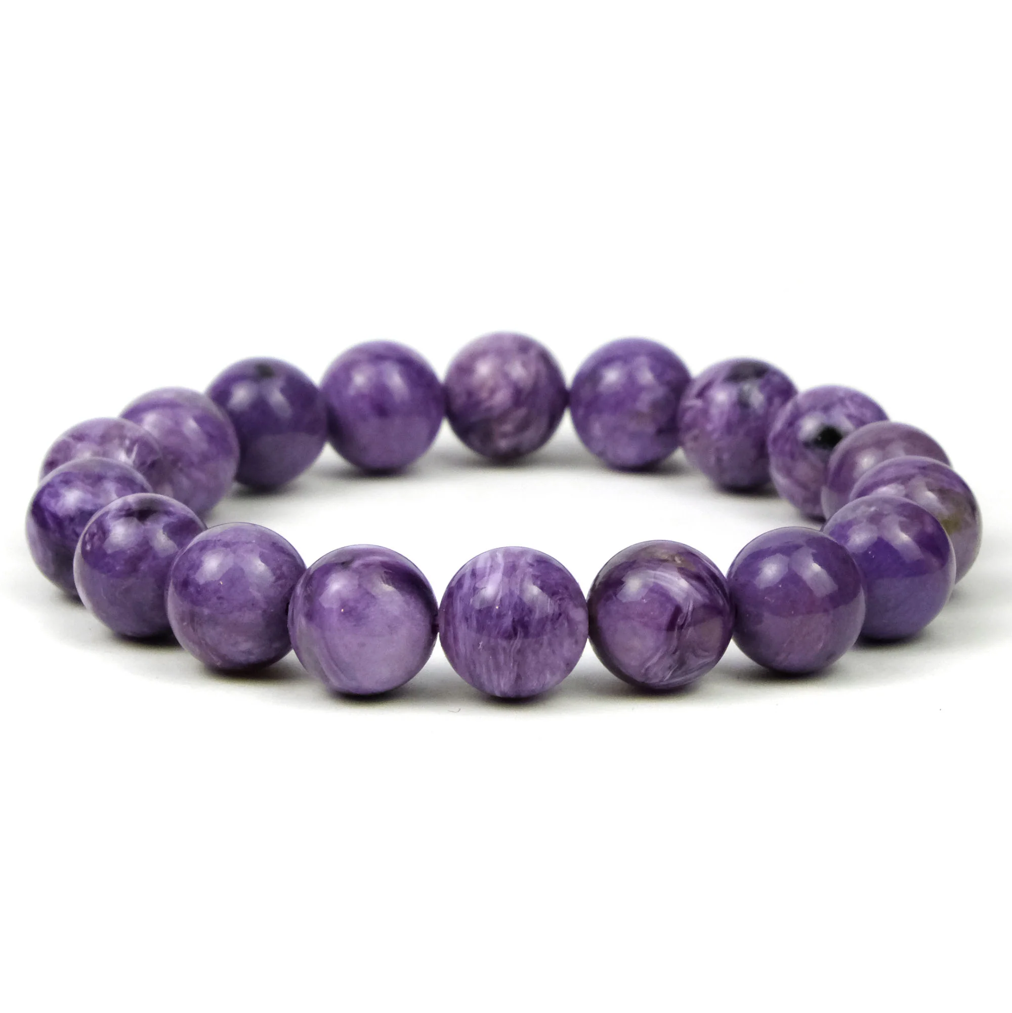Charoite Stretch Bracelet 11mm - Image 2