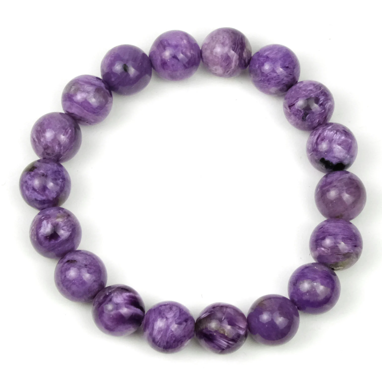 Charoite Stretch Bracelet 11mm - Image 3