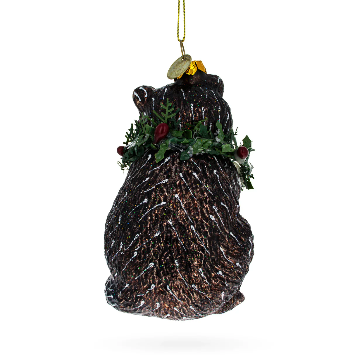 Winsome Raccoon with Wreath Ornament PS - Image 3