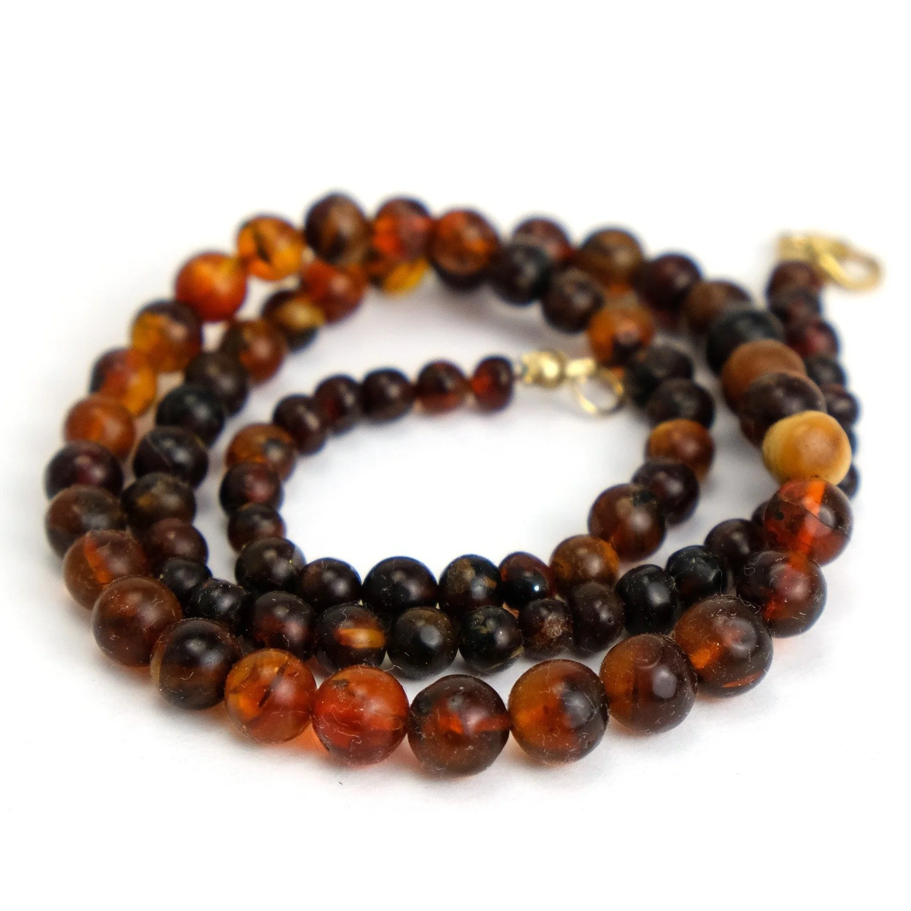 Chin State Root Amber Strand Necklace #1 - Image 2
