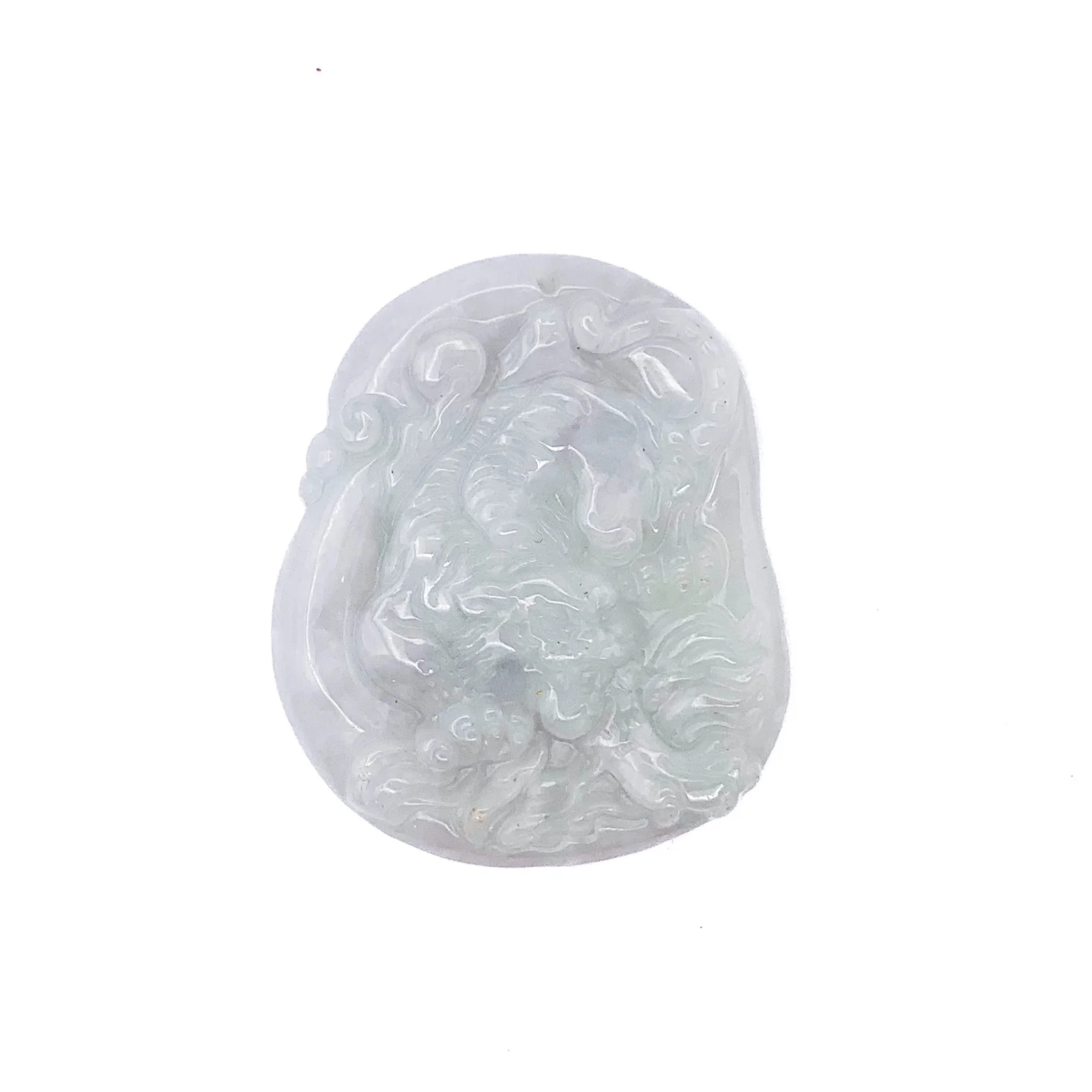 China Style Certified 100% Natural White A Jade Jadeite Pendant Tiger - Image 3