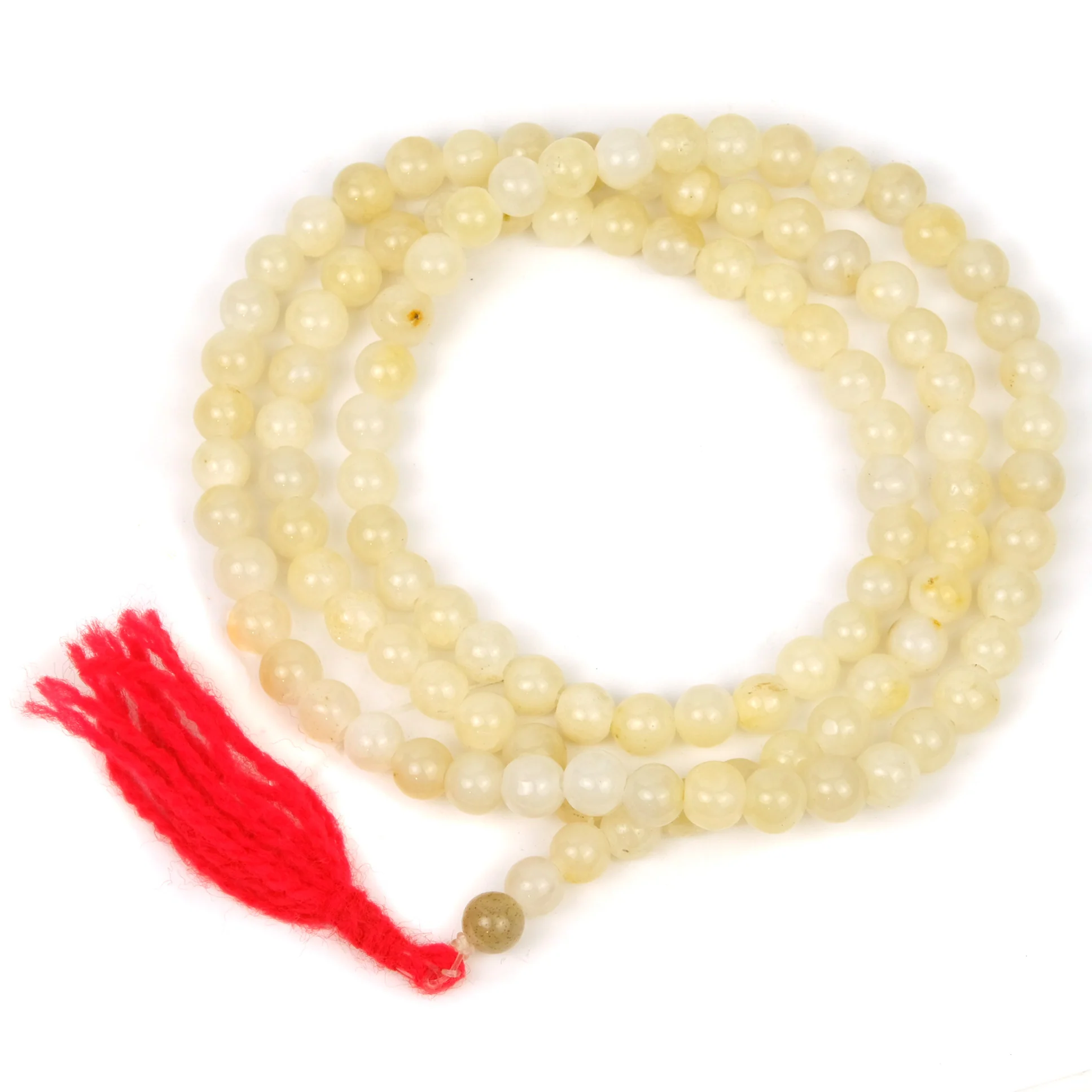 Chinese Golden White Nephrite 10mm Mala - Image 2