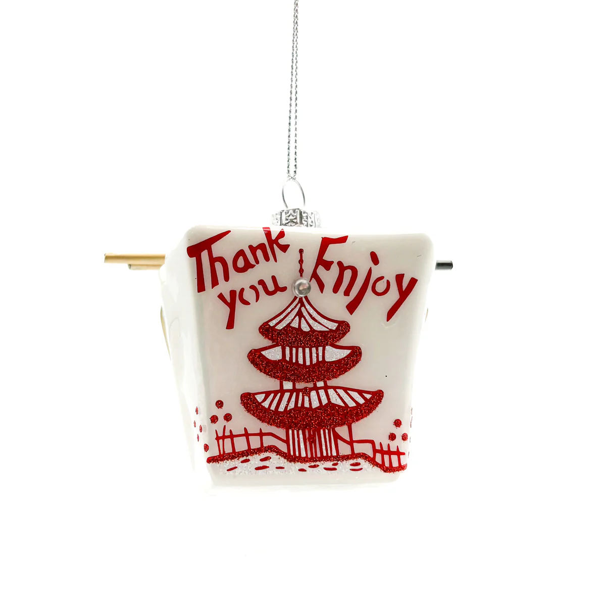 Chinese Take-Out Box Glass Ornament - Image 3