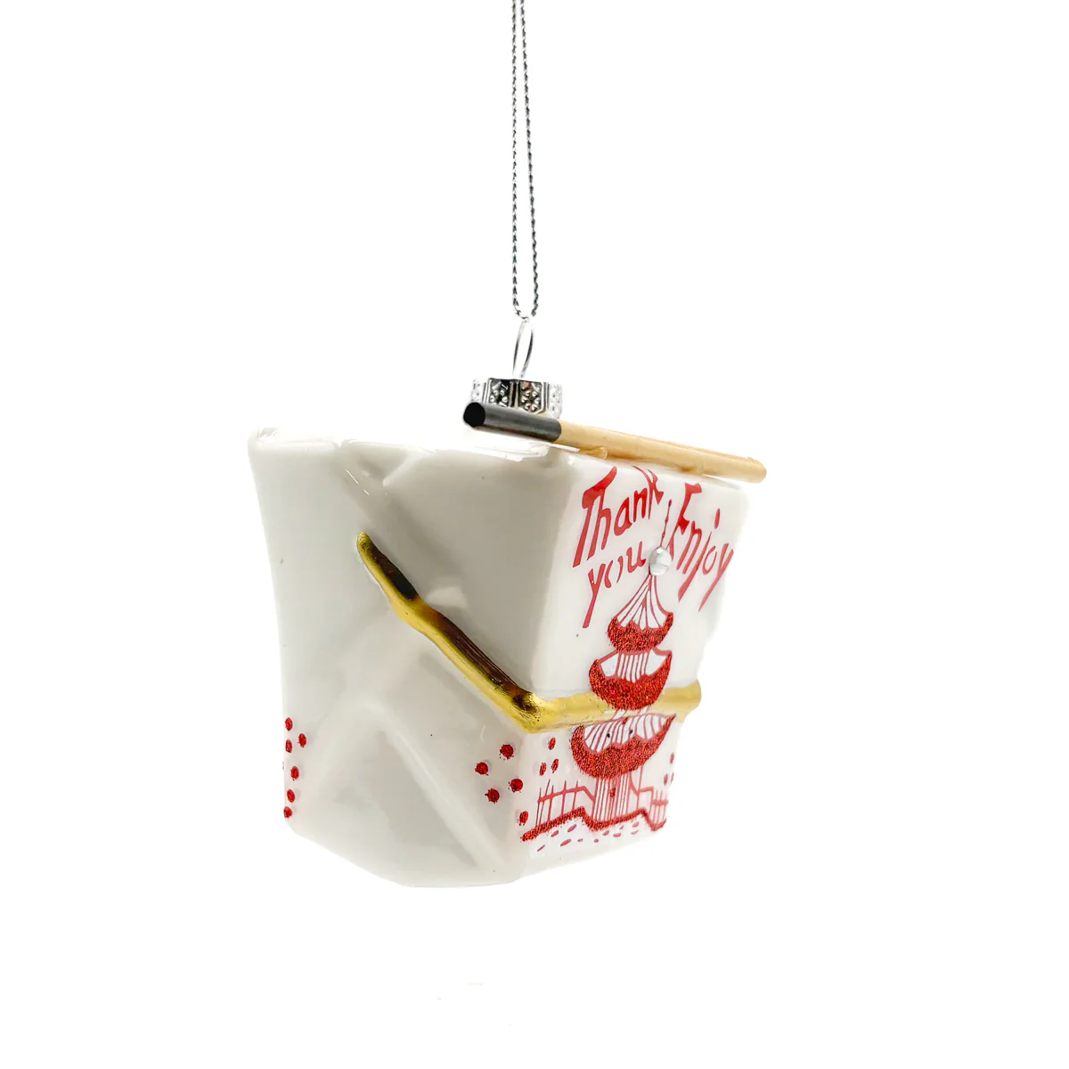 Chinese Take-Out Box Glass Ornament - Image 4