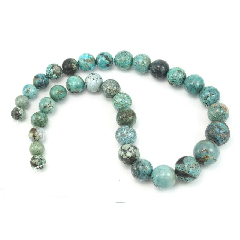 Turquoise (Chinese) Smooth Graduated Rounds 10-15mm Strand - Image 2