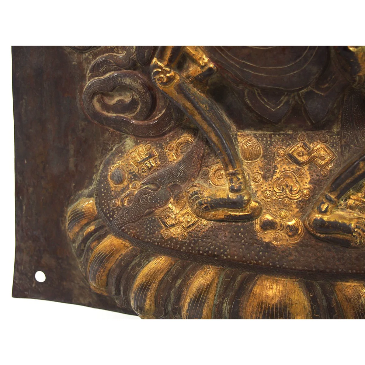 Chitipati Hand Hammered Brass Temple Icon Protector Deities XL - Image 3