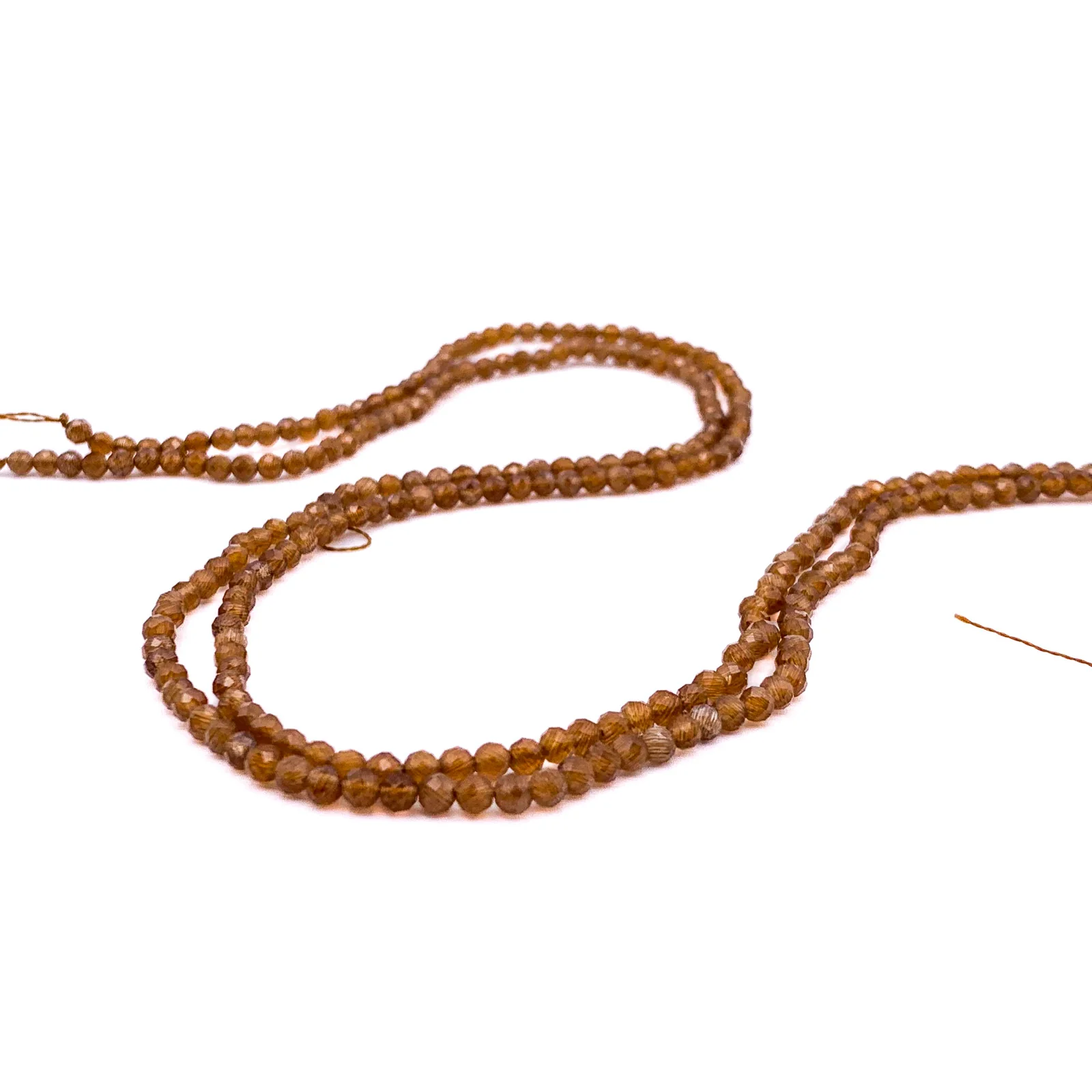 Chocolate Moonstone 3mm Faceted Rounds Bead Strand - Image 3