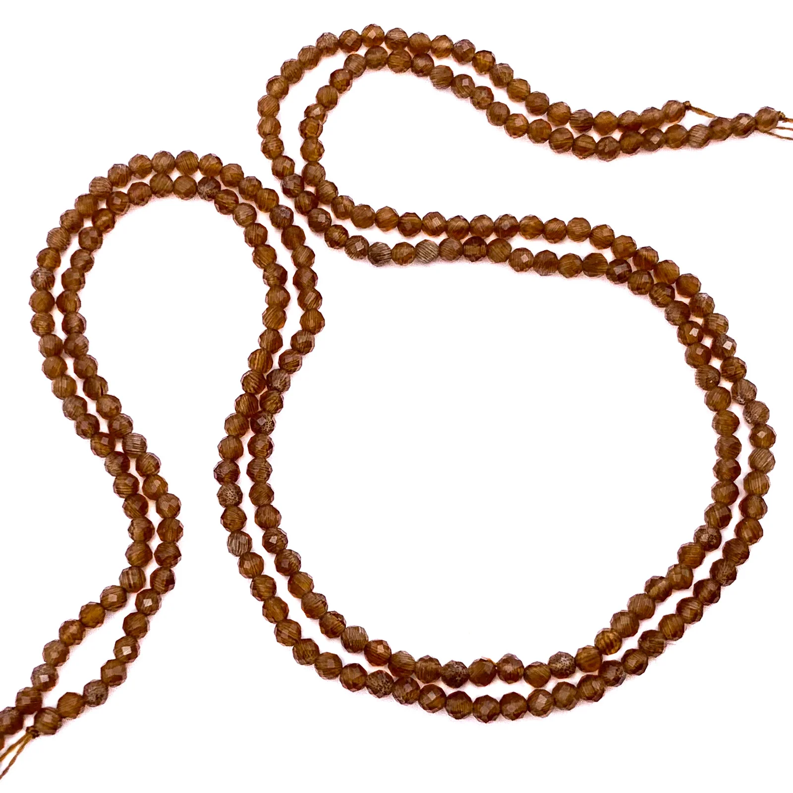 Chocolate Moonstone 3mm Faceted Rounds Bead Strand - Image 6