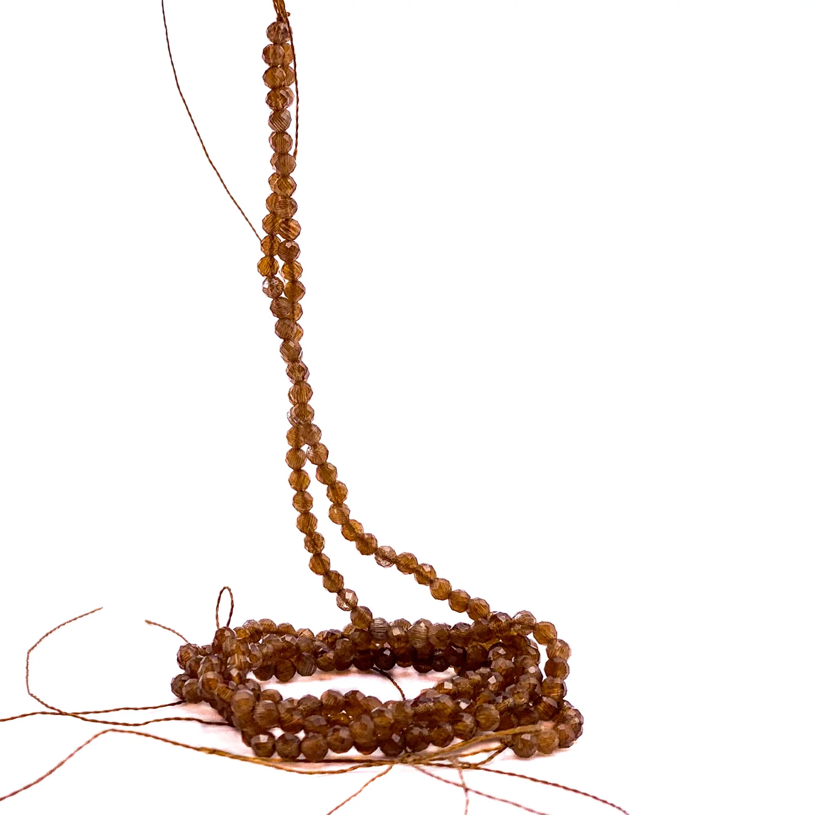 Chocolate Moonstone 3mm Faceted Rounds Bead Strand - Image 7