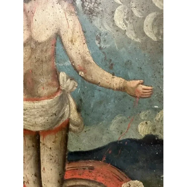 Jesus Christ Eucharist Man of Sorrows Retablo - Image 4