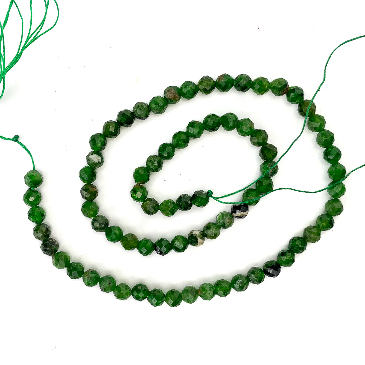 Chromium Diopside Siberian 6mm Faceted Rounds - Image 2