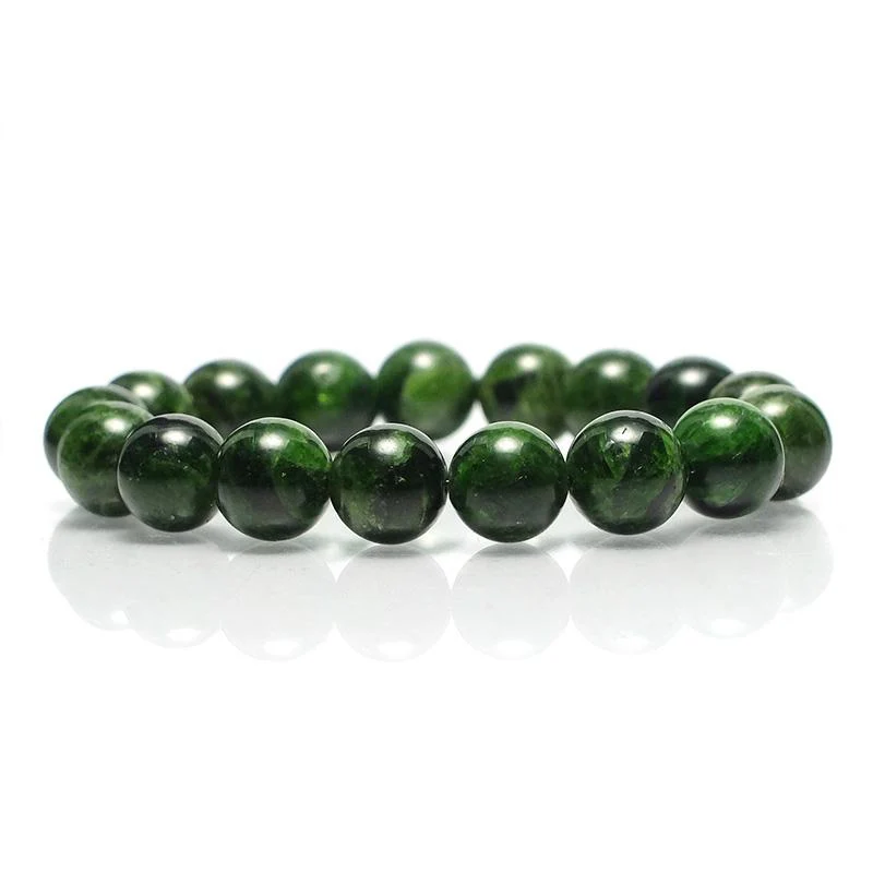 Chromium Diopside Stretch Bracelet 12mm - Image 2