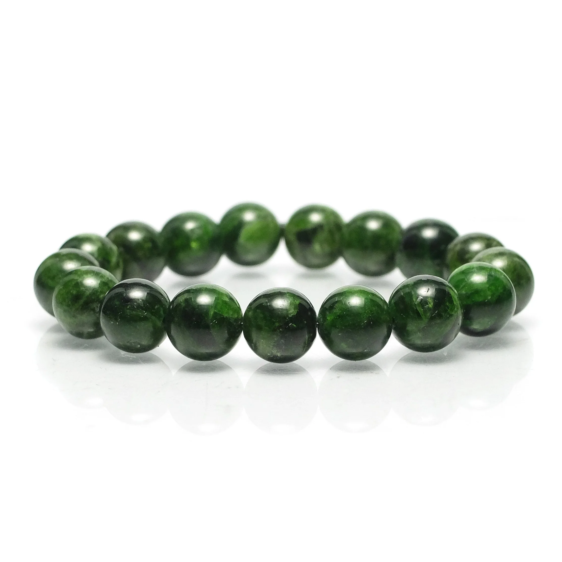 Chromium Diopside Stretch Bracelet 12mm - Image 3
