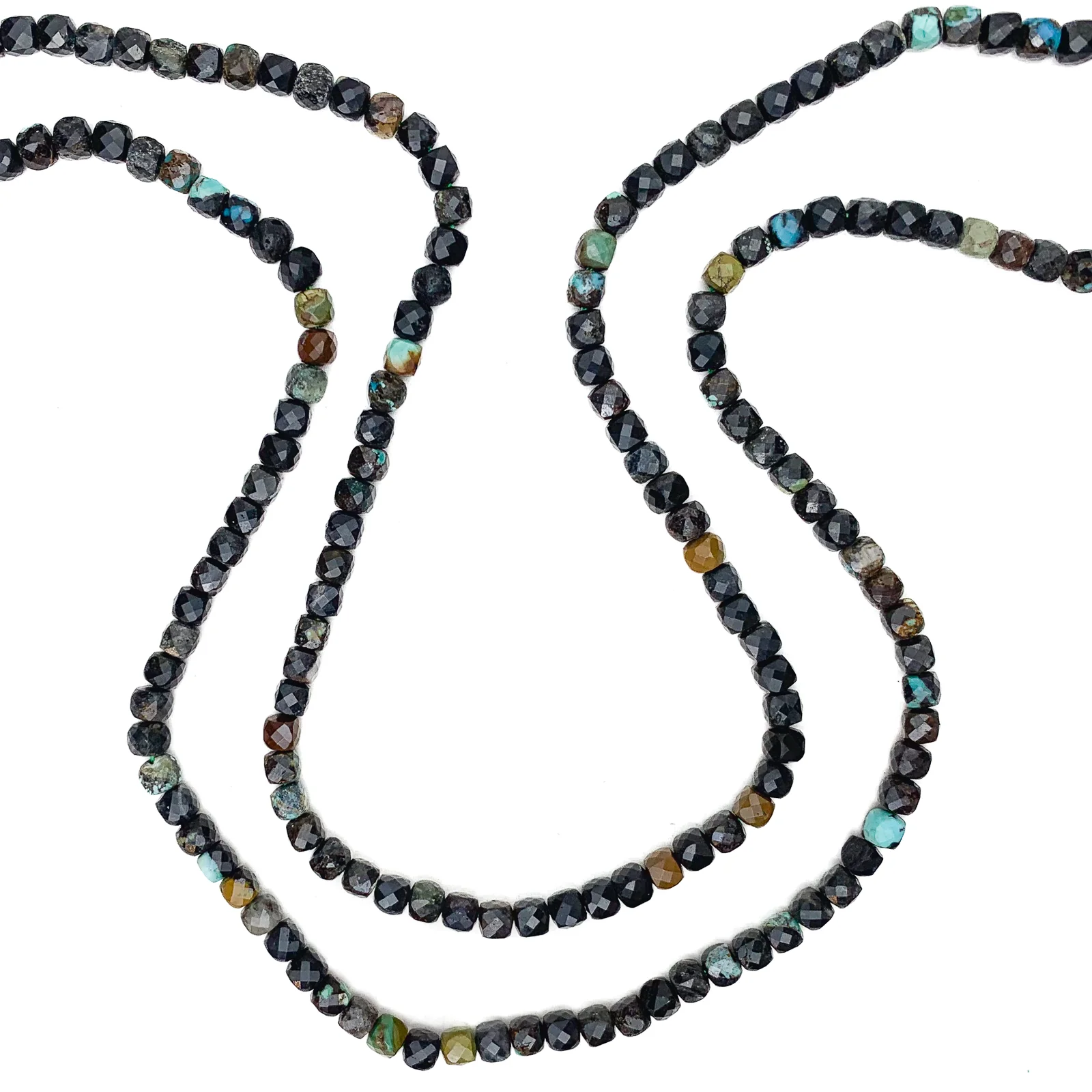 Chrysocolla 4.5mm Faceted Cubes Bead Strand - Image 6