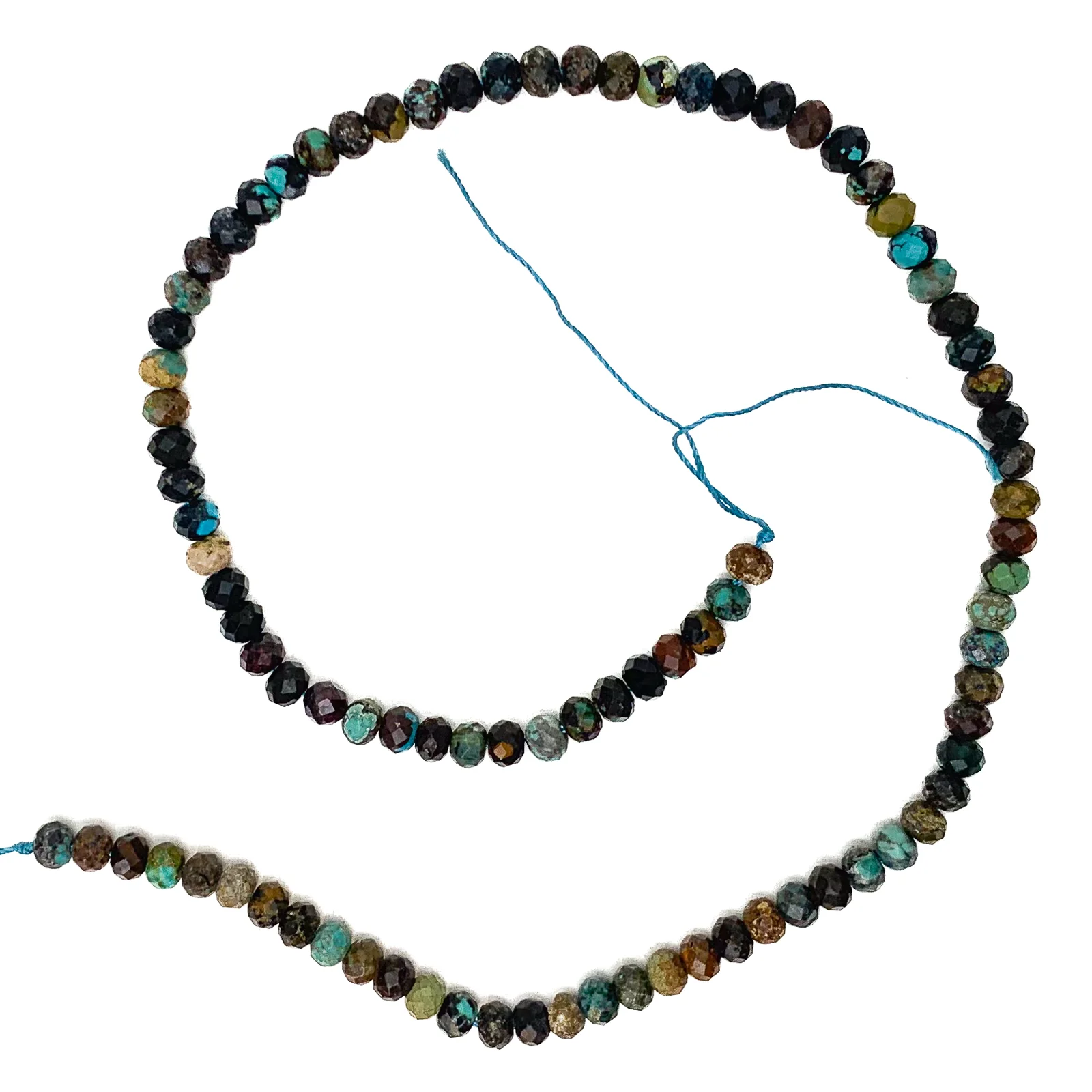 Chrysocolla 5.5mm Faceted Rondelles Bead Strand - Image 2