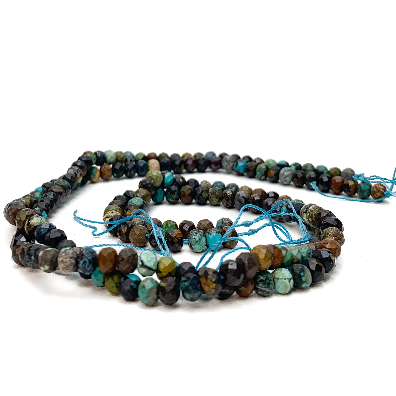 Chrysocolla 5.5mm Faceted Rondelles Bead Strand - Image 3