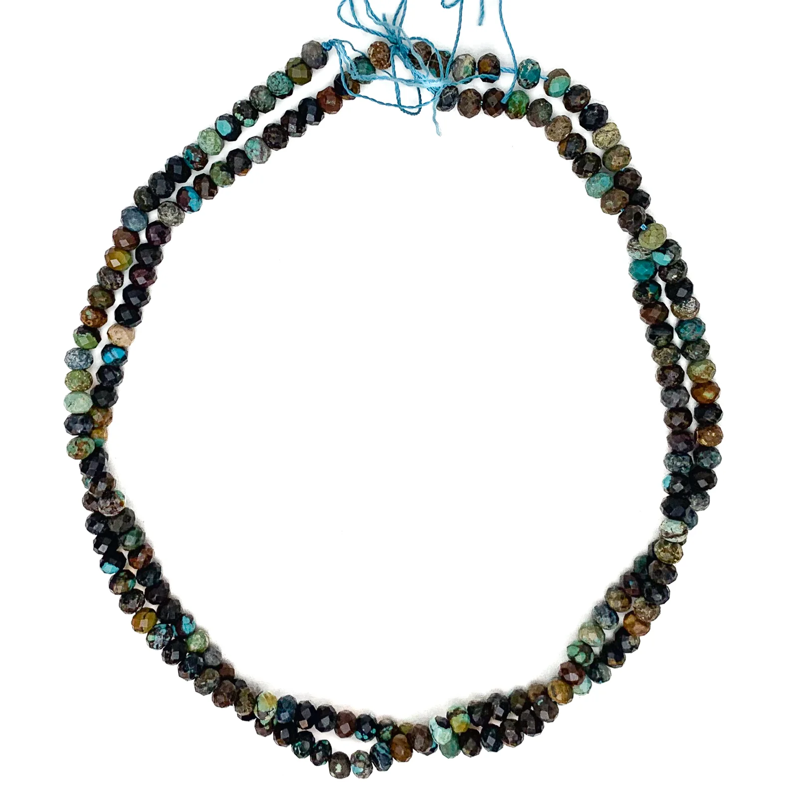 Chrysocolla 5.5mm Faceted Rondelles Bead Strand - Image 5