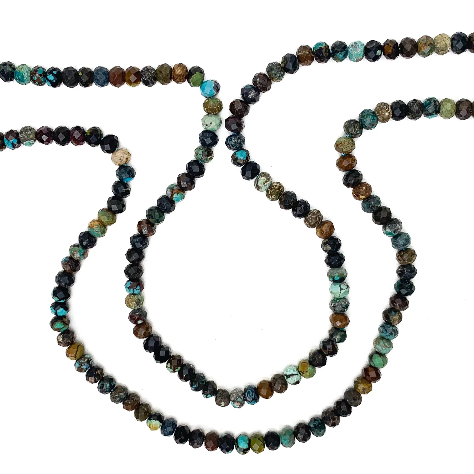 Chrysocolla 5.5mm Faceted Rondelles Bead Strand - Image 6