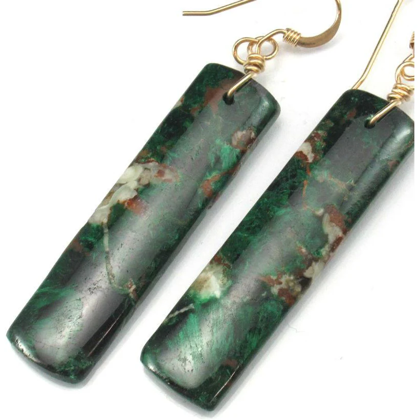 Chrysocolla Earrings with Gold Filled French Ear Wires - Image 3