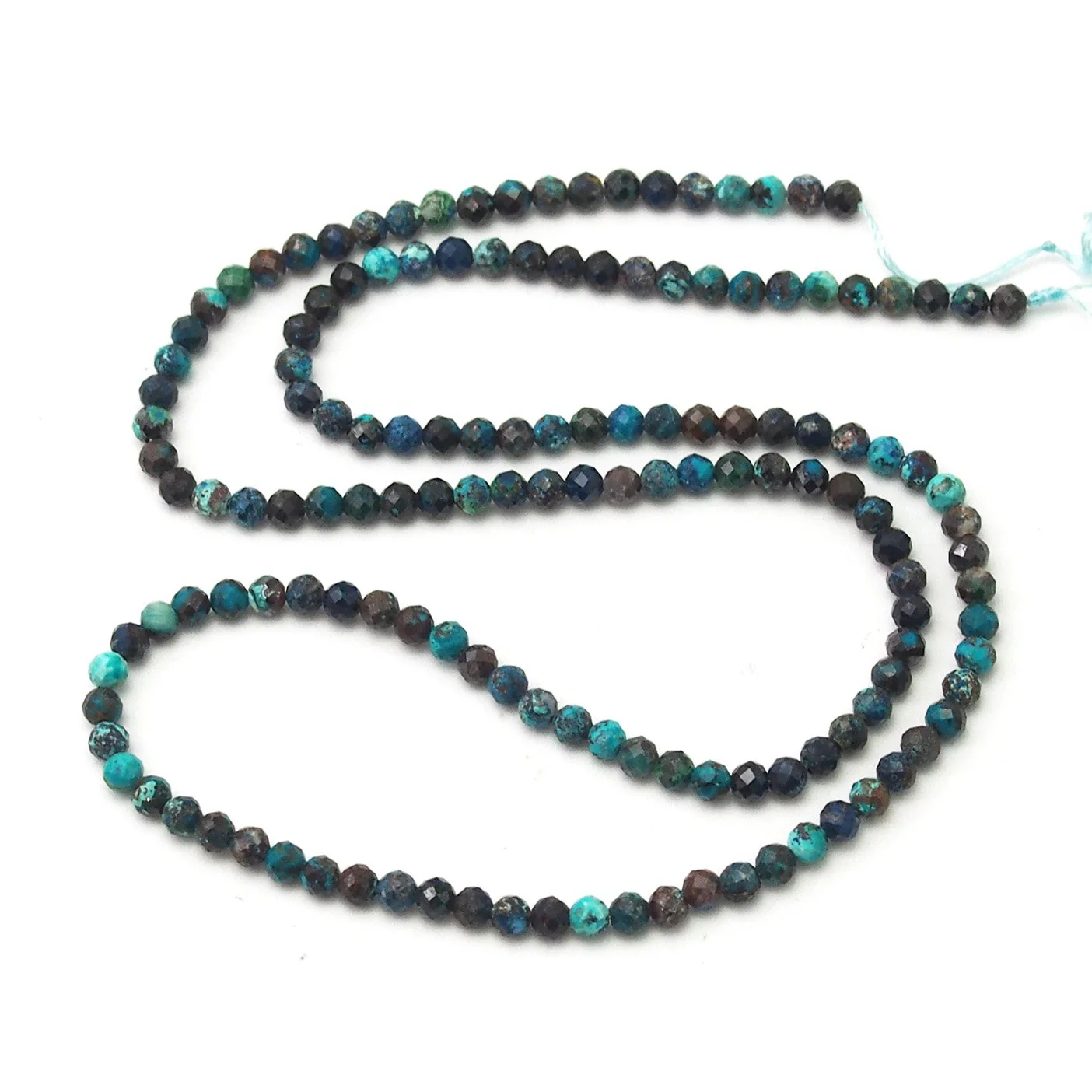 Chrysocolla Faceted Rounds 3mm - Image 2