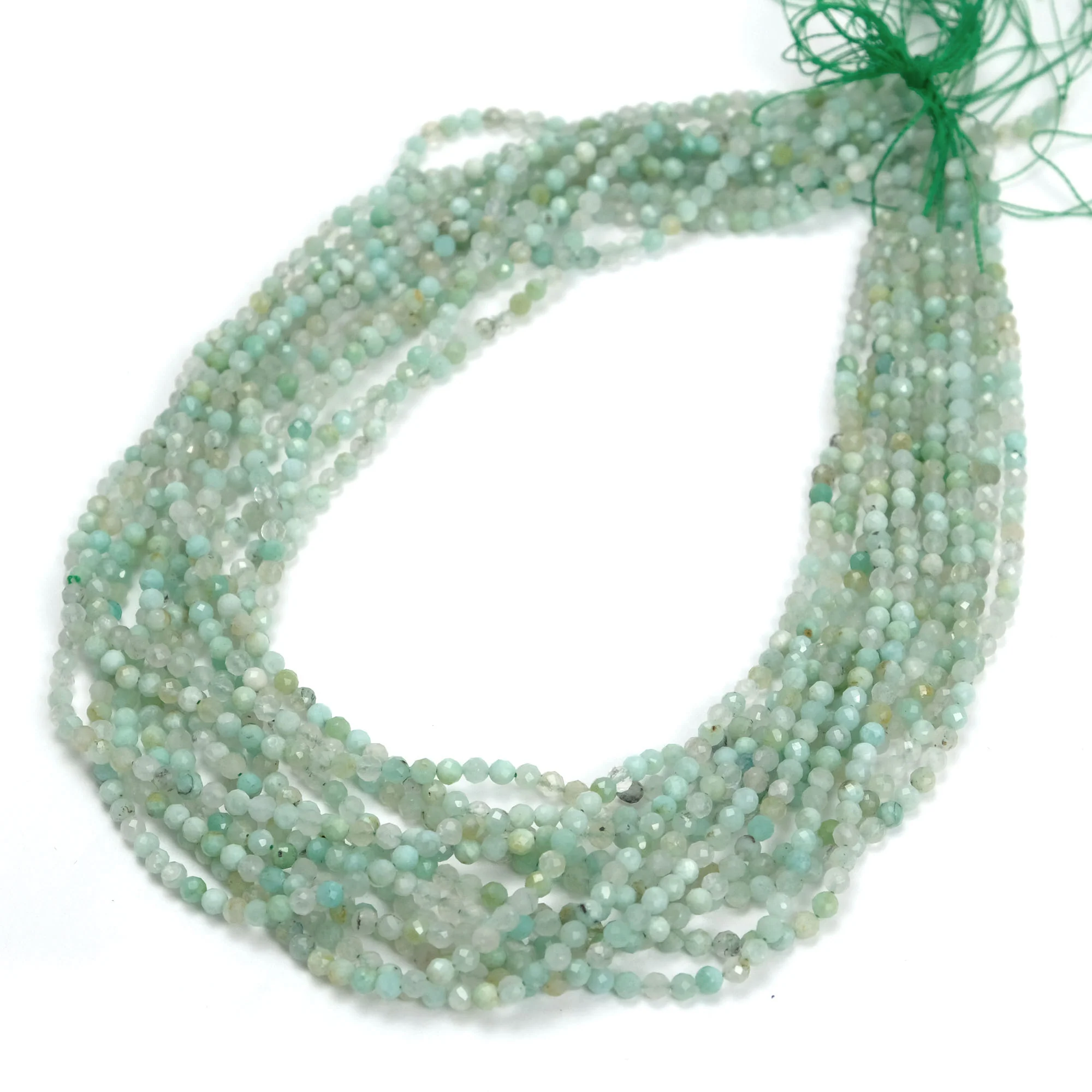 Chrysoprase 3mm Faceted Rounds - Image 3