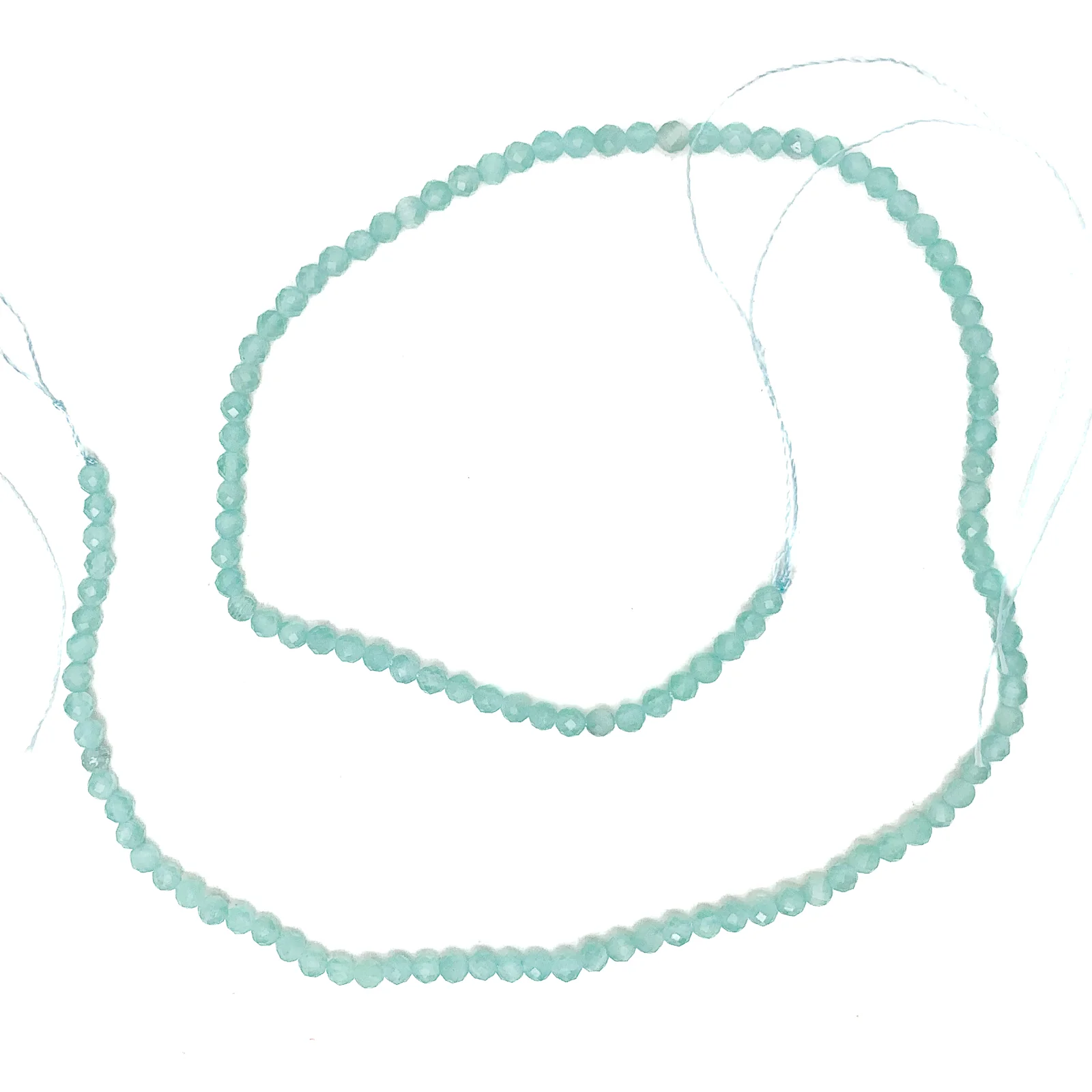 Chrysoprase 3mm Faceted Rounds Bead Strand - Image 2
