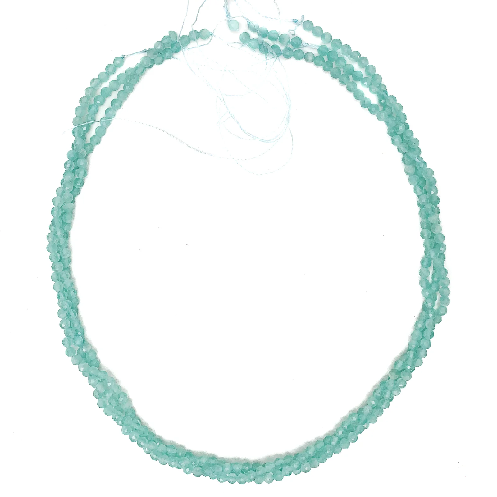 Chrysoprase 3mm Faceted Rounds Bead Strand - Image 4