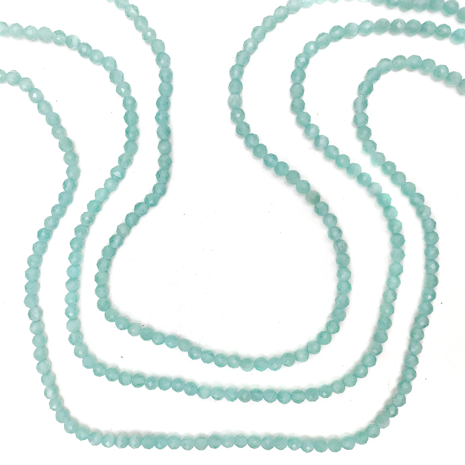 Chrysoprase 3mm Faceted Rounds Bead Strand - Image 5