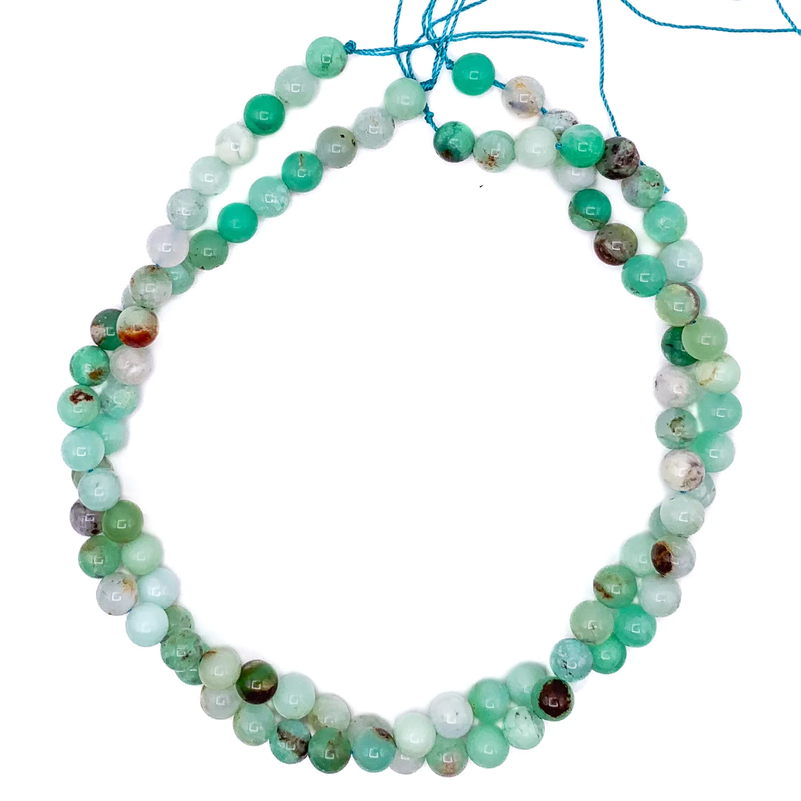 Chrysoprase 8.5mm Smooth Rounds Bead Strand - Image 5
