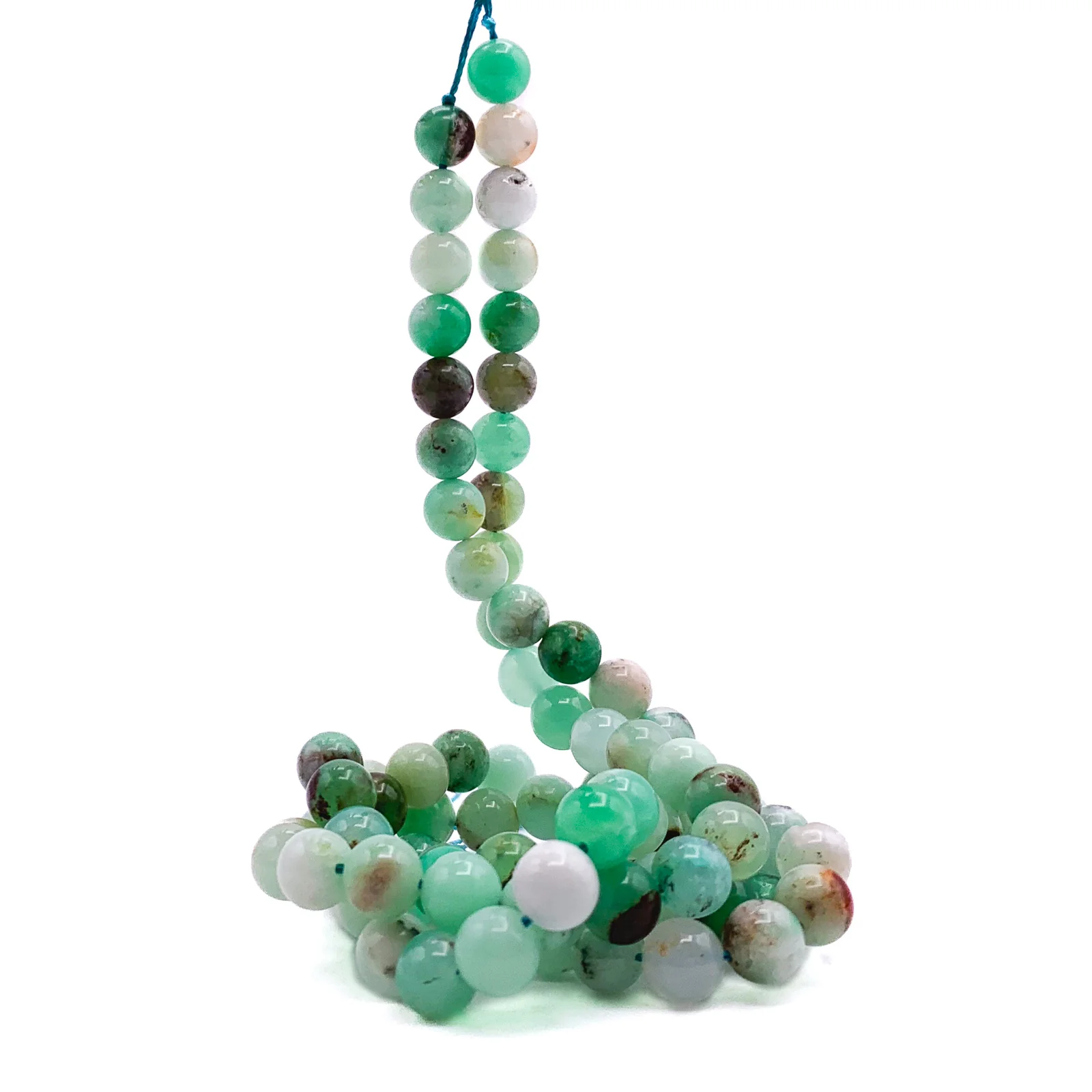 Chrysoprase 8.5mm Smooth Rounds Bead Strand - Image 6