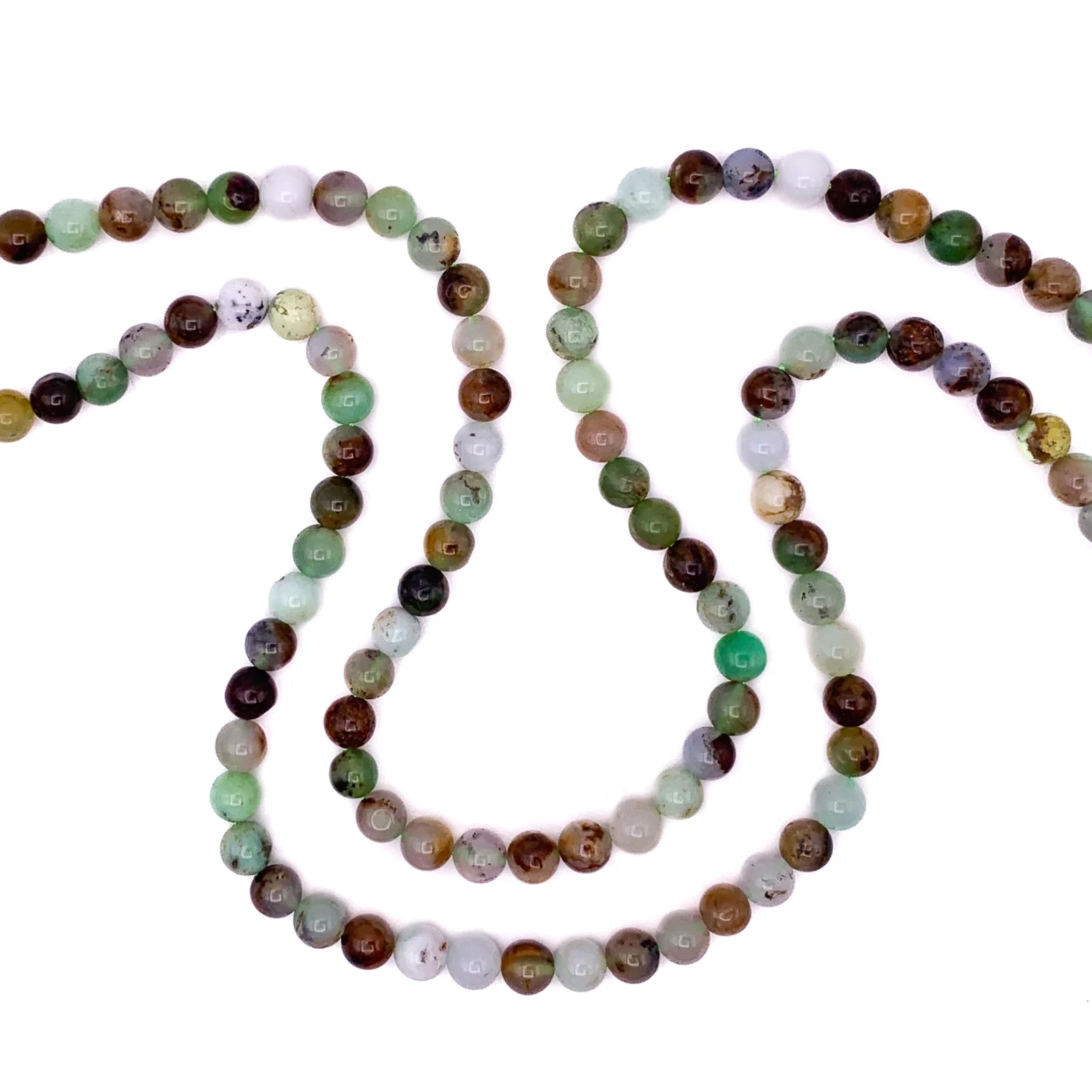 Chrysoprase 8mm Smooth Rounds Bead Strand - Image 3