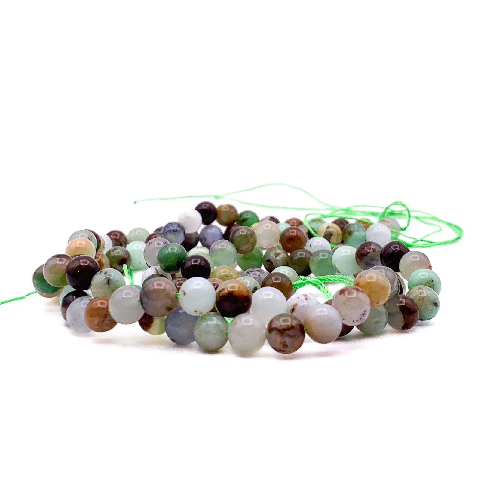 Chrysoprase 8mm Smooth Rounds Bead Strand - Image 7
