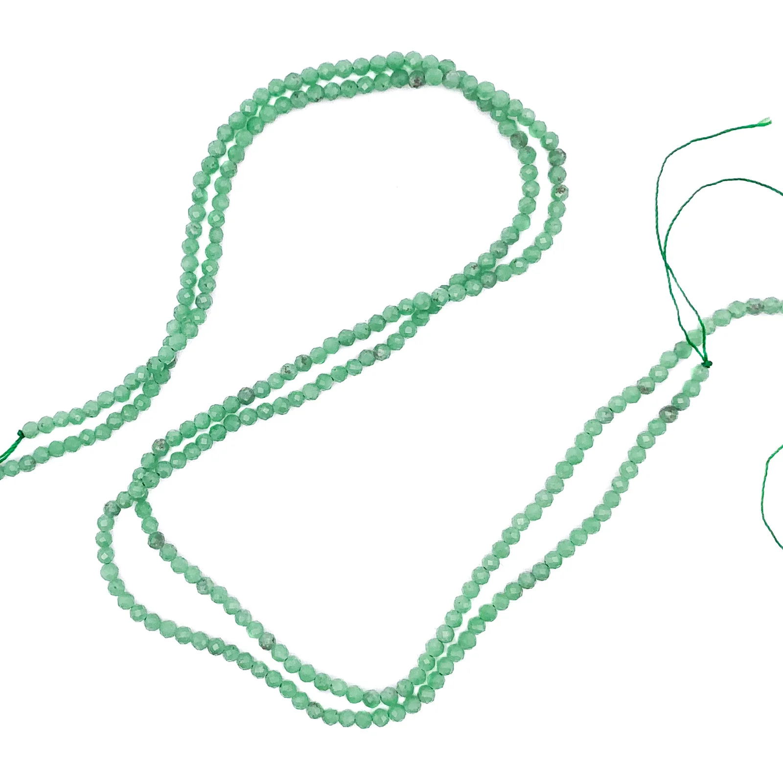 Chrysoprase AAA 3mm Faceted Round Bead Strand - Image 8
