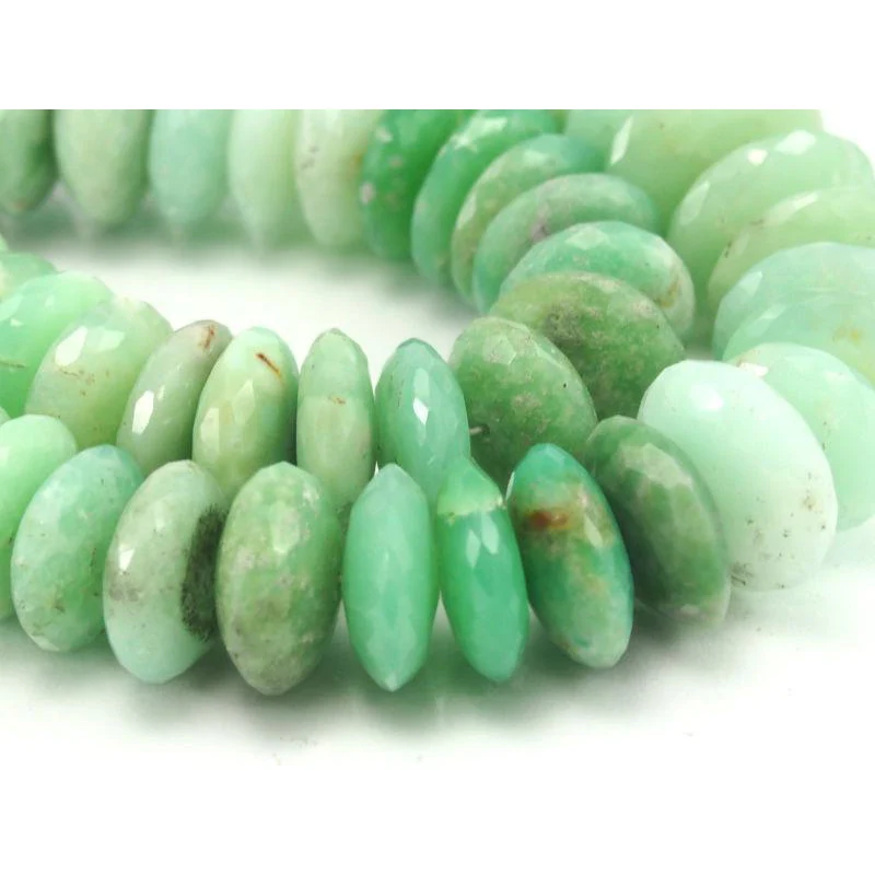Chrysoprase German Cut Discs Bead Strand - Image 5