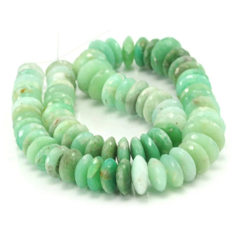Chrysoprase German Cut Discs Bead Strand - Image 6