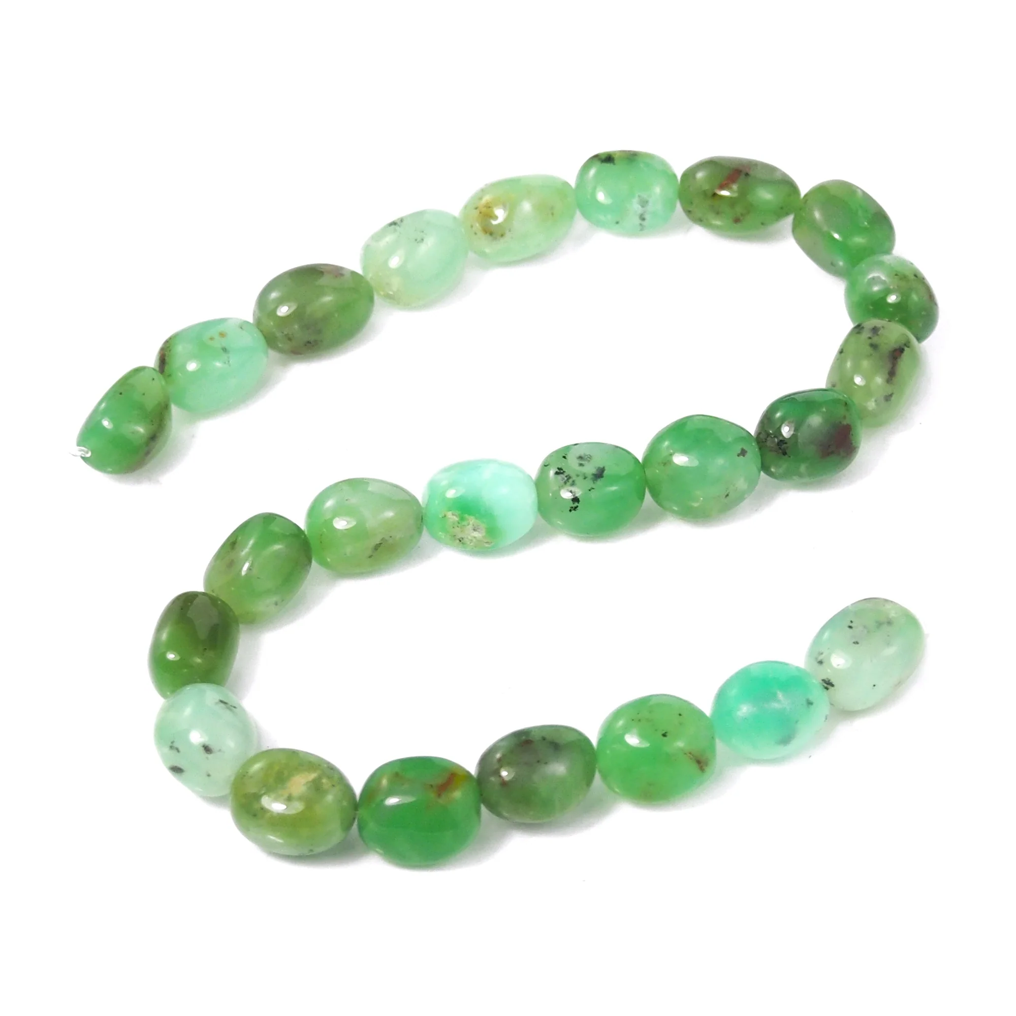 Chrysoprase Smooth Nugget Strand - Image 2