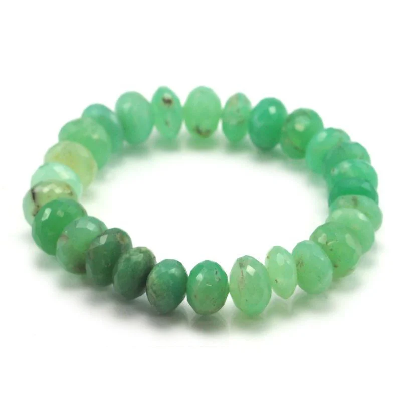 Chrysoprase Faceted Stretch Bracelet - Image 2