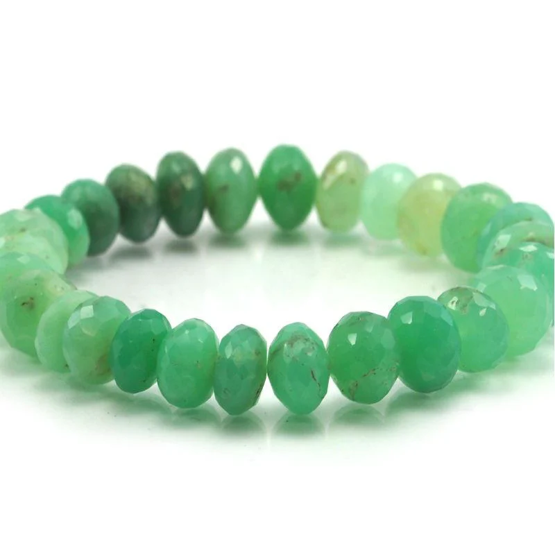 Chrysoprase Faceted Stretch Bracelet - Image 3