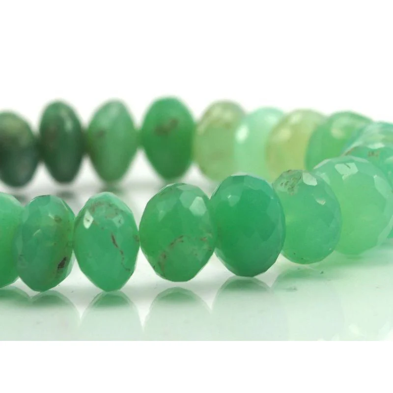 Chrysoprase Faceted Stretch Bracelet - Image 4