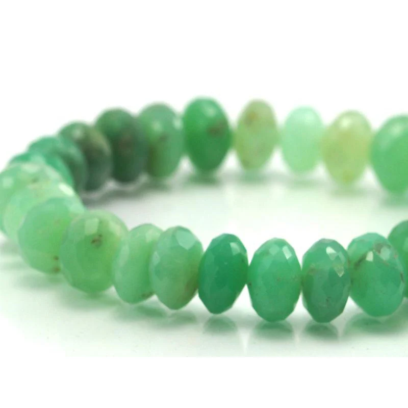 Chrysoprase Faceted Stretch Bracelet - Image 5