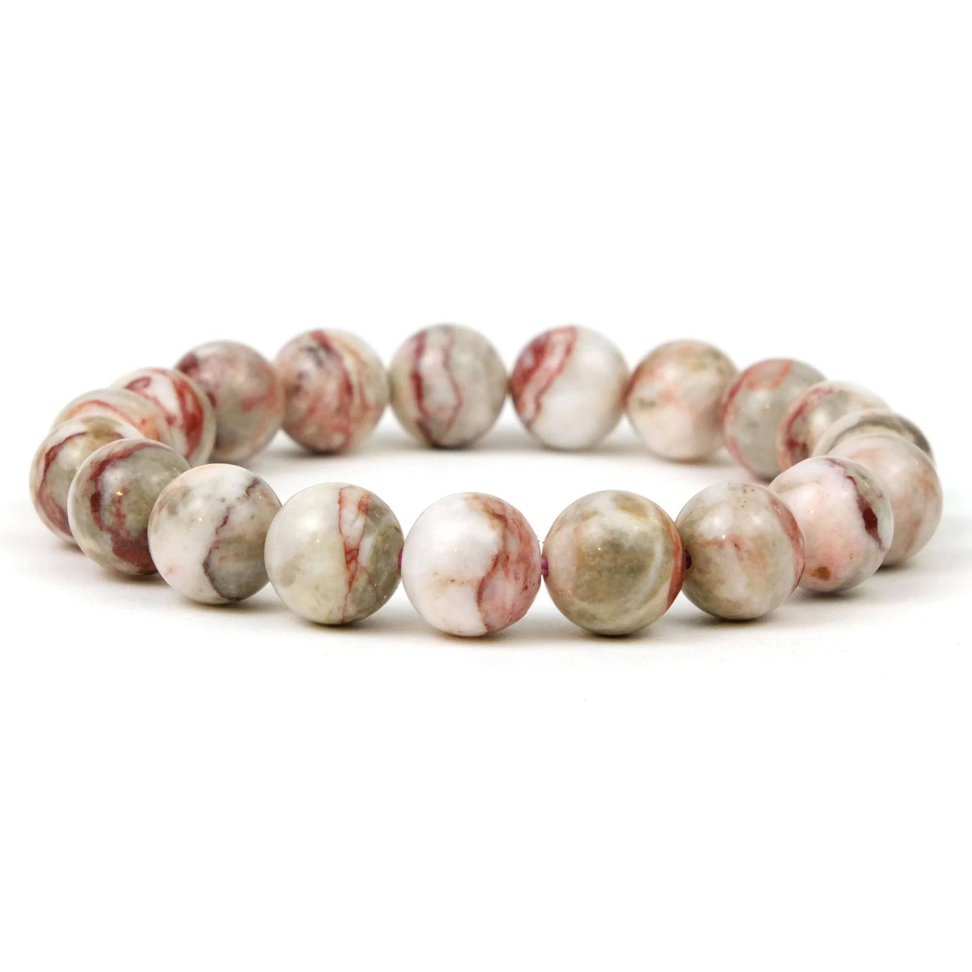 Cinnabar Stretch Bracelet 10mm - Image 2