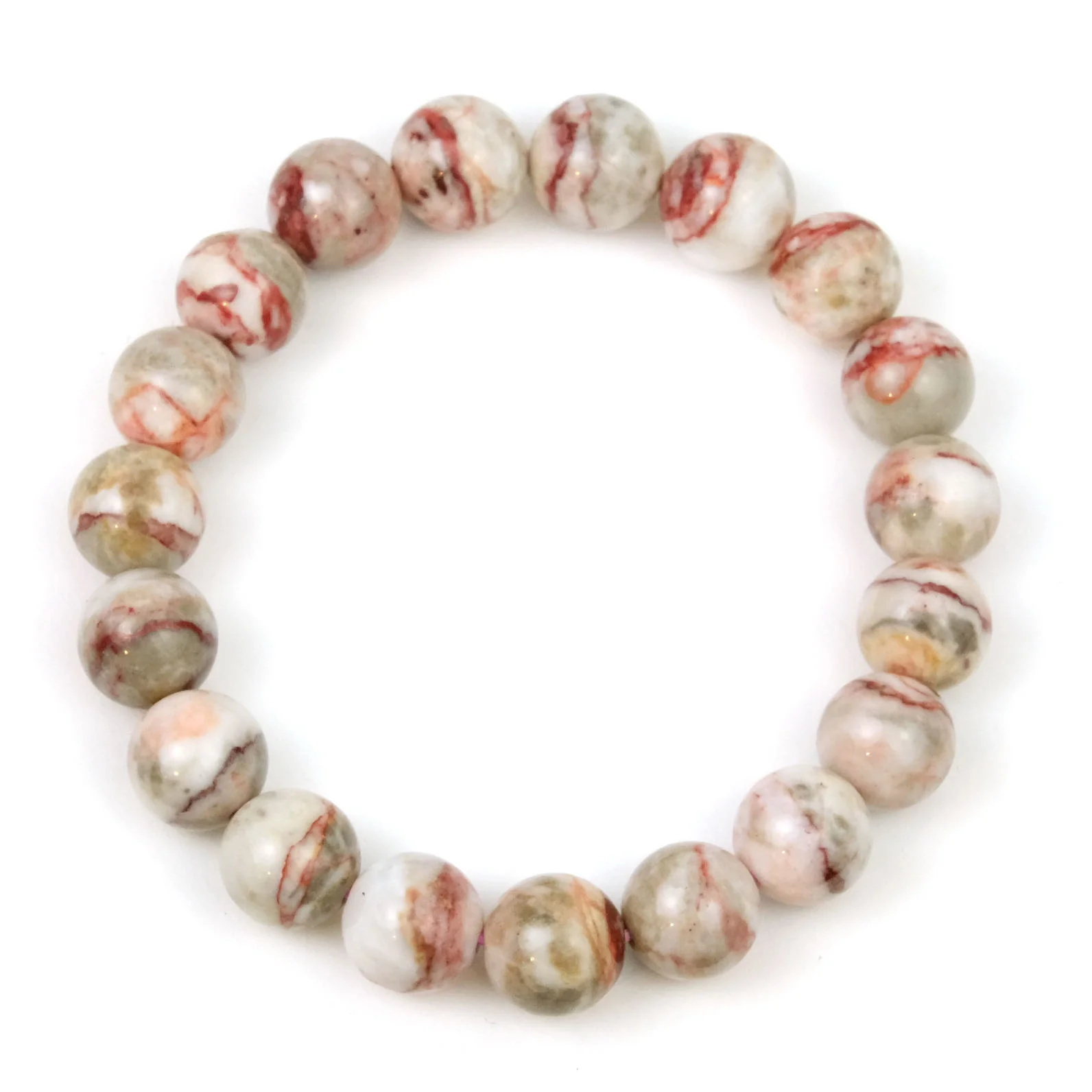 Cinnabar Stretch Bracelet 10mm - Image 3